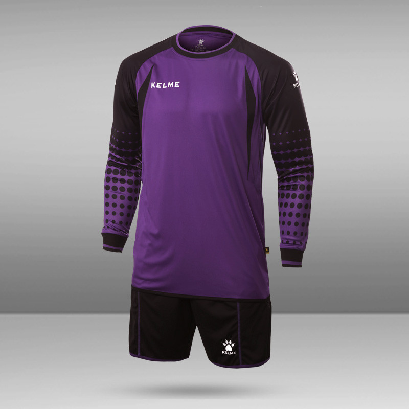 卡尔美守门员门将服长袖球衣门将成人儿童龙门服足球守门员服套装 M 紫色