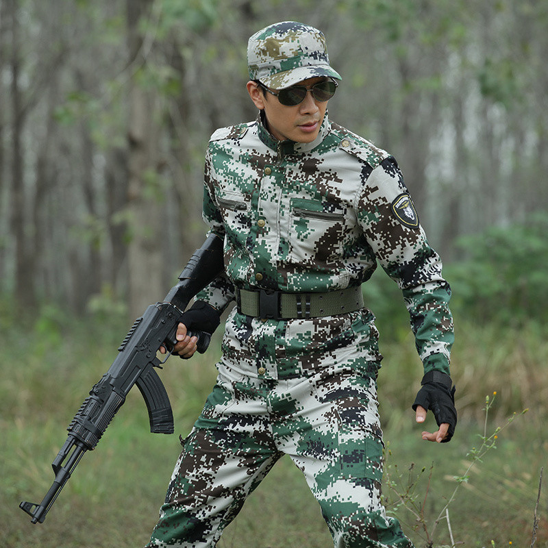 盾郎正品中国迷彩军装丛林数码迷彩作训服套装男特种兵战术服装通用