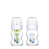 布朗博士(Dr.Brown’s) 爱宝选玻璃宽口径婴儿奶瓶 5安士150ml（晶彩版）WB5130-CH