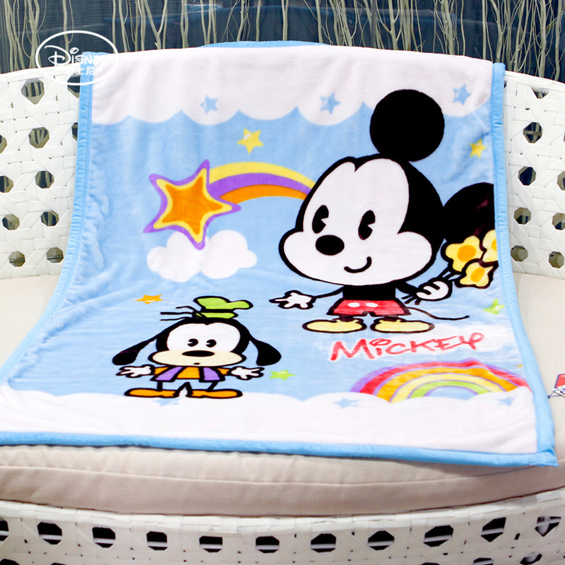 【苏宁超市】Disney/迪士尼 单层空调毛毯 100*140cm 米奇单层空调毯(蓝)