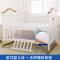 呵宝多功能婴儿床实木环保欧式儿童游戏床摇床BB床宝宝床可变书桌801 100*56（都市款） 床+床垫
