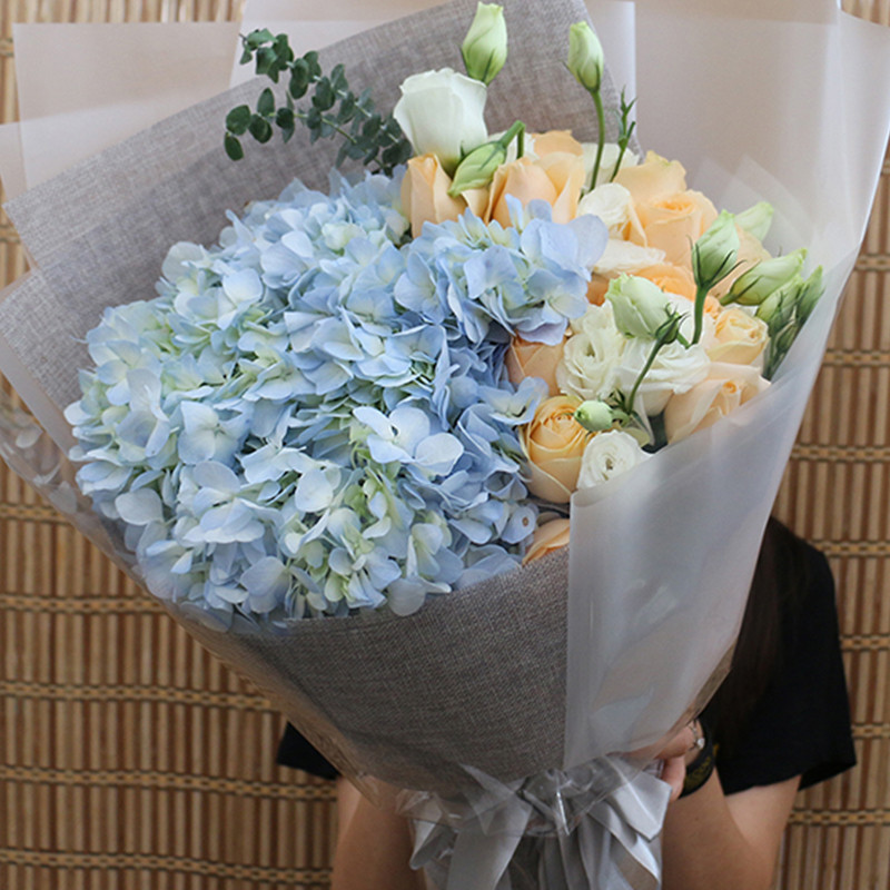 【小公主】蓝色绣球精美花束 鲜花配送 帮客服务