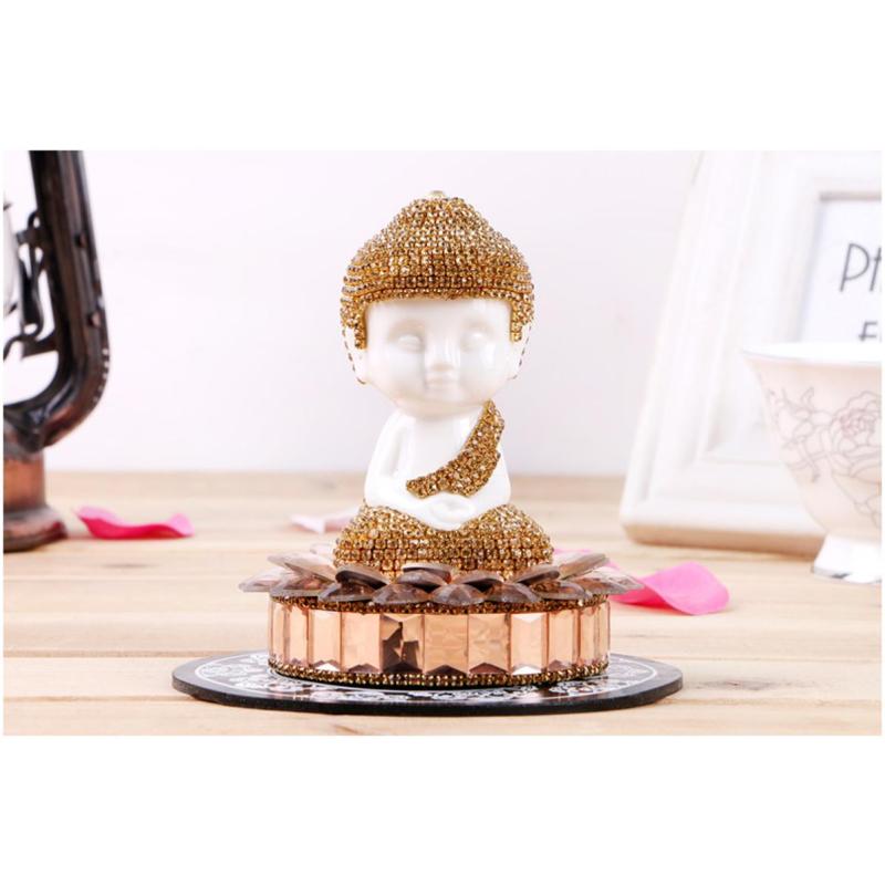 车摆件车载香水座弥勒佛像车前仪表台装饰品小