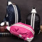 琦格尔男女通用单肩斜跨胸腰包 时尚新款休闲潮背包包帆布 运动背包旅行包手机包 玫红