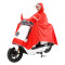 桂利 双层大帽檐 男女电动车雨衣 加厚耐用摩托车雨披 洋红色3xl