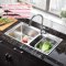 ARROW箭牌卫浴厨用不锈钢一体拉丝洗碗槽双槽水槽AE55224系列 AEHS784302H