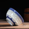 LICHEN 景德镇青花玲珑陶瓷碗 釉中彩陶瓷器饭碗 4.5英寸饭碗 微波炉适用