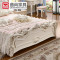 曲尚（Qushang）床 欧式真皮床 双人床1.8米 1.5米公主床家具 法式床婚床 1.8*2雕花床+天然山棕床垫