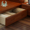 云图家具 欧式床厚实高档橡木床 实木床双人现代1.8米高箱床欧式 箱框结构小抽屉+2柜+棕垫