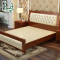 云图家具 欧式床厚实高档橡木床 实木床双人现代1.8米高箱床欧式 框架床+床垫