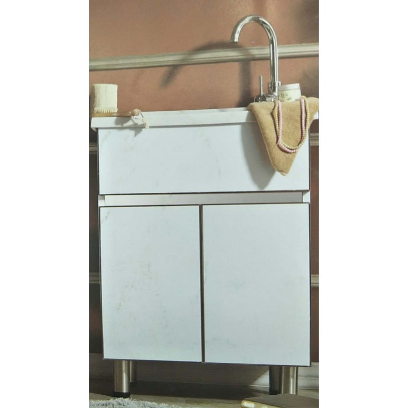 马可波罗卫浴 洗衣柜 洗衣机伴侣 304不锈钢 可非标 五年质保 0.6M 白色