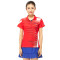 川崎(kawasaki)专业羽毛球服运动T恤男女情侣短袖1 男-翻领T恤T1011红色 L