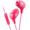 杰伟世（JVC）HA-FX38M 耳机入耳式重低音 运动音乐线控耳塞 粉色
