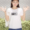 郝啦 夏女装2017新款韩版短袖印花T恤宽松短袖学生上衣打底衫 XL TTT38红色