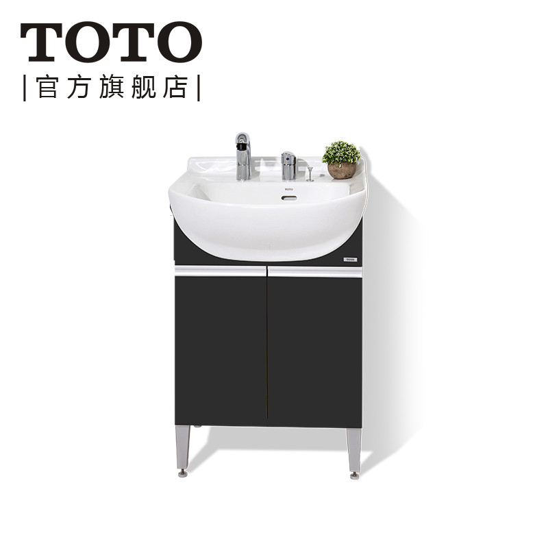 TOTO洗脸化妆台(含洗脸盆)靠墙式浴室柜 LDSW601K 梳洗柜（不含镜柜）+龙头 0.6M
