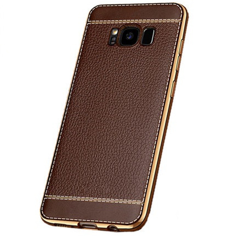 酷猫 三星S8Plus手机壳硅胶套电镀皮纹壳SM-