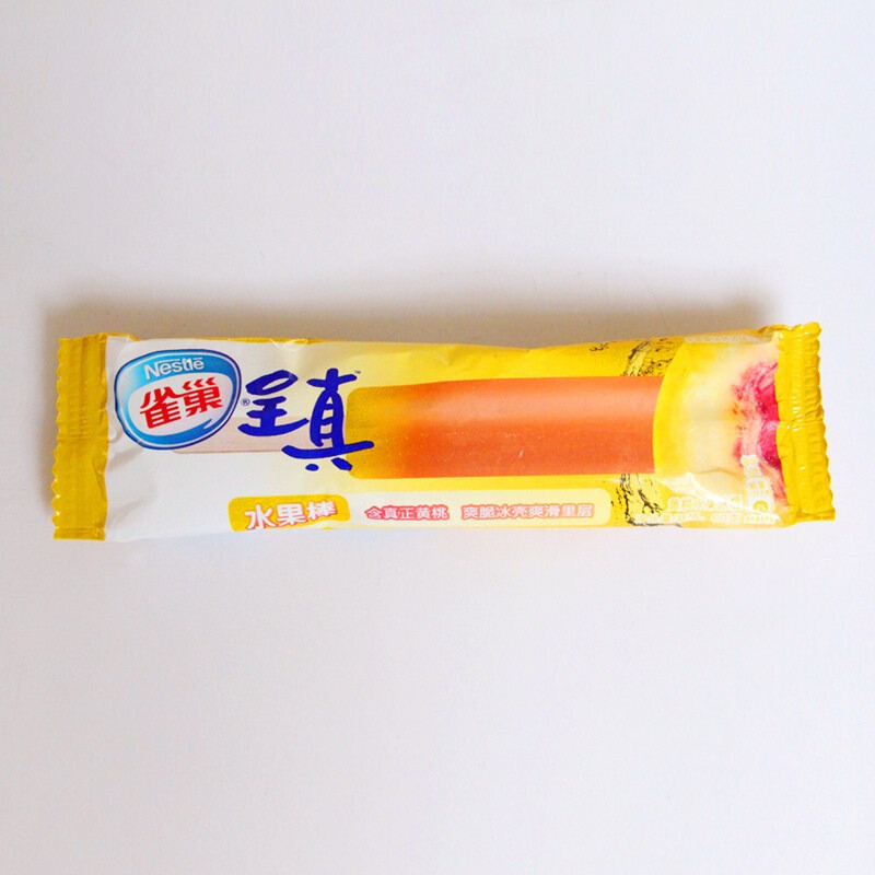 雀巢呈真水果棒黄桃味5支冰激凌冰棍满120元3天内发货1496997383332