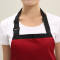 围裙定制家居厨房超市咖啡店奶茶店服务员围裙定做LOGO韩版工作服 酒红镶色(升级款)