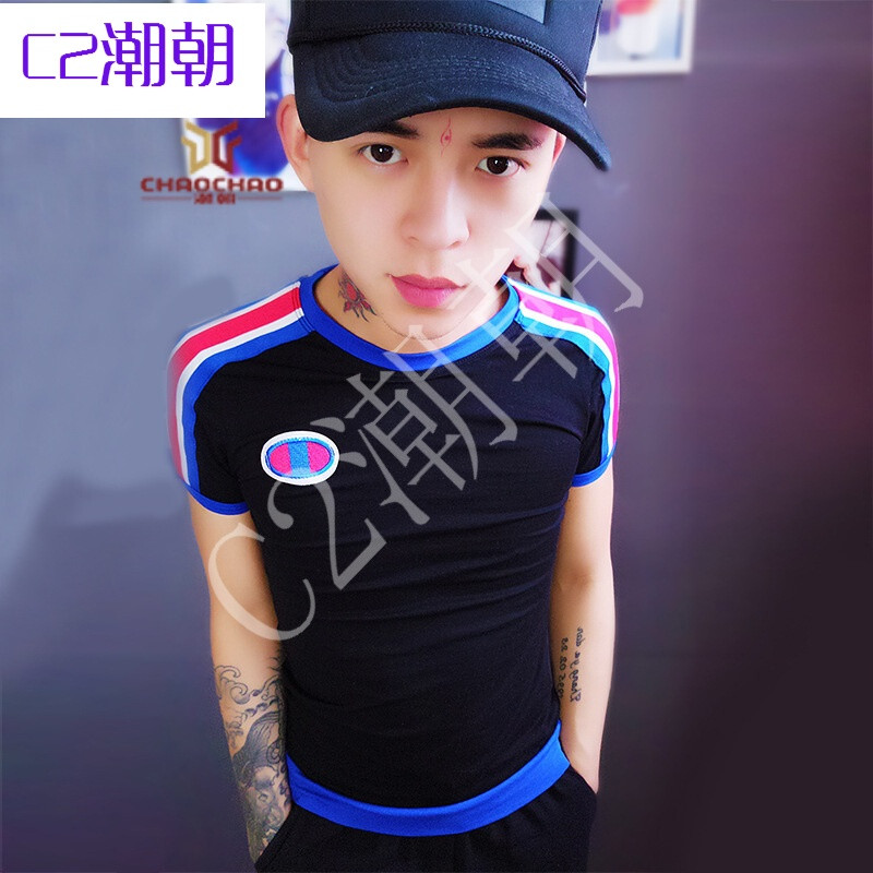 快手红人牌牌琦同款短袖T恤修身网红同款半袖