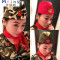 Mtiny2017新款军迷户外特种兵水兵舞迷彩帽男女通用贝雷帽舞台演出 红色＋镰刀星