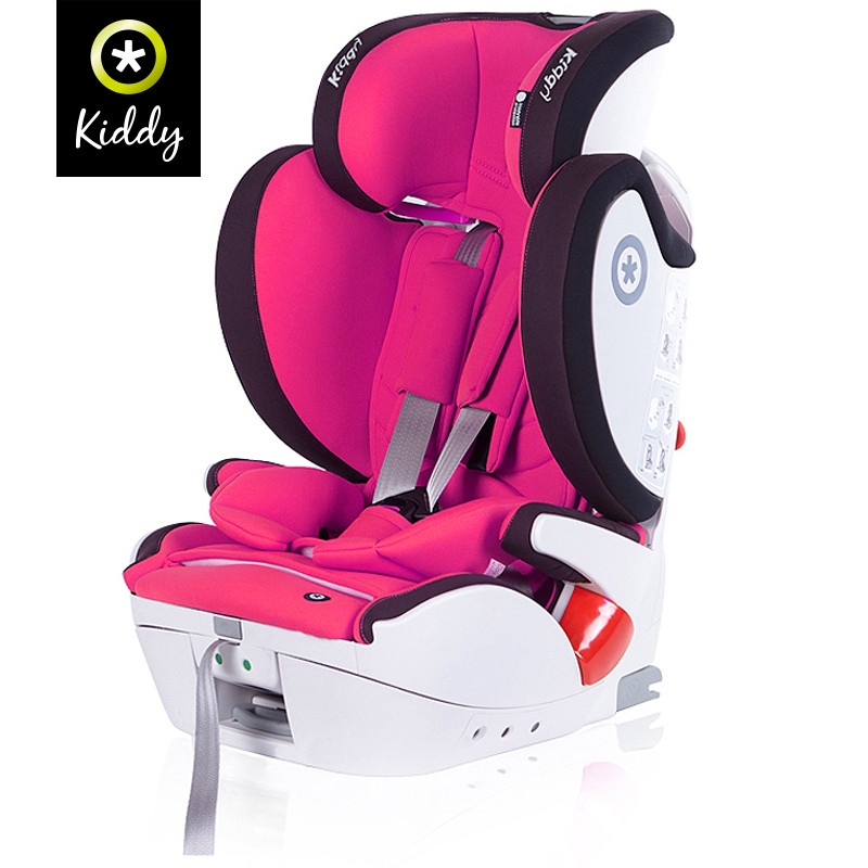 德国Kiddy奇蒂全能者fix儿童宝宝安全座椅车载座椅9个月-12岁 isofix接口 玫红色