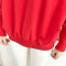歌诺瑞丝2017秋季女装新款韩版宽松百搭字母印花长袖卫衣女7231 红色 L