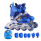 贝德隆(beidelong)圣卡洛系列 儿童套装 溜冰鞋 轮滑鞋 闪光轮溜冰鞋 L码（39-42） 蓝色全闪套装