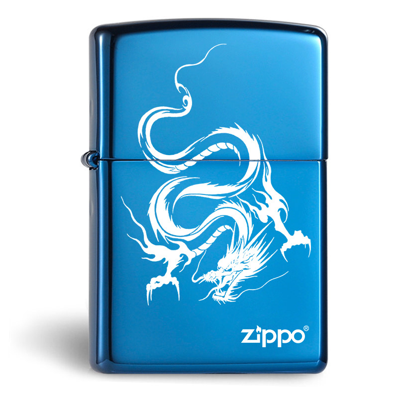 ZIPPO打火机专柜正品防风 ZP-20446ZL蓝宝商标 美国芝宝原装正版之宝纯铜 潜龙