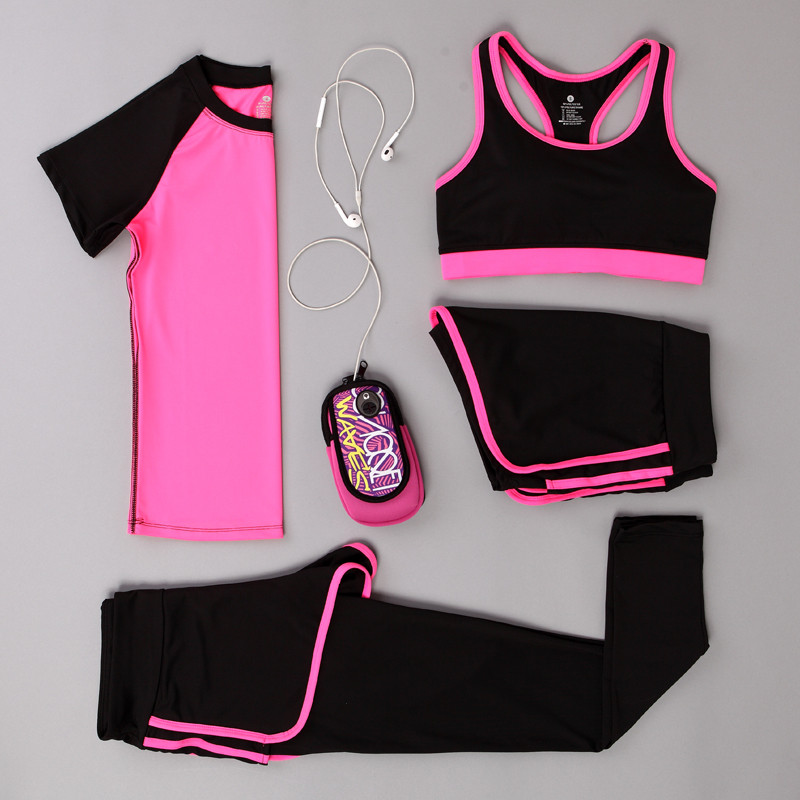 902新款夏季运动套装女跑步衣服紧身裤健身房