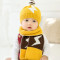 贝迪牛秋季新品+秋冬婴儿童男女宝宝毛线帽子围脖两件套 黄色闪电侠加绒两件套 均码（6个月-24个月）