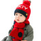 贝迪牛秋季新品+秋冬婴儿童男女宝宝毛线帽子围脖两件套 均码（6个月-24个月） 藏青色MIKIY加绒毛线2件套