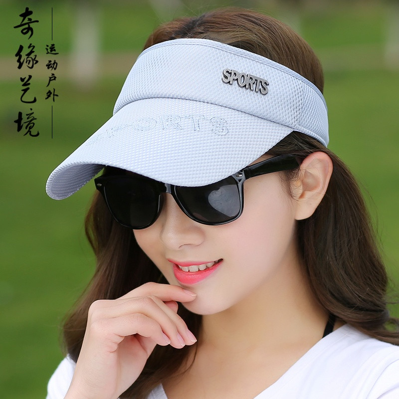 女夏空顶帽棒球帽女无顶帽跑步太阳帽网球帽防晒遮阳帽太阳帽户外帽子