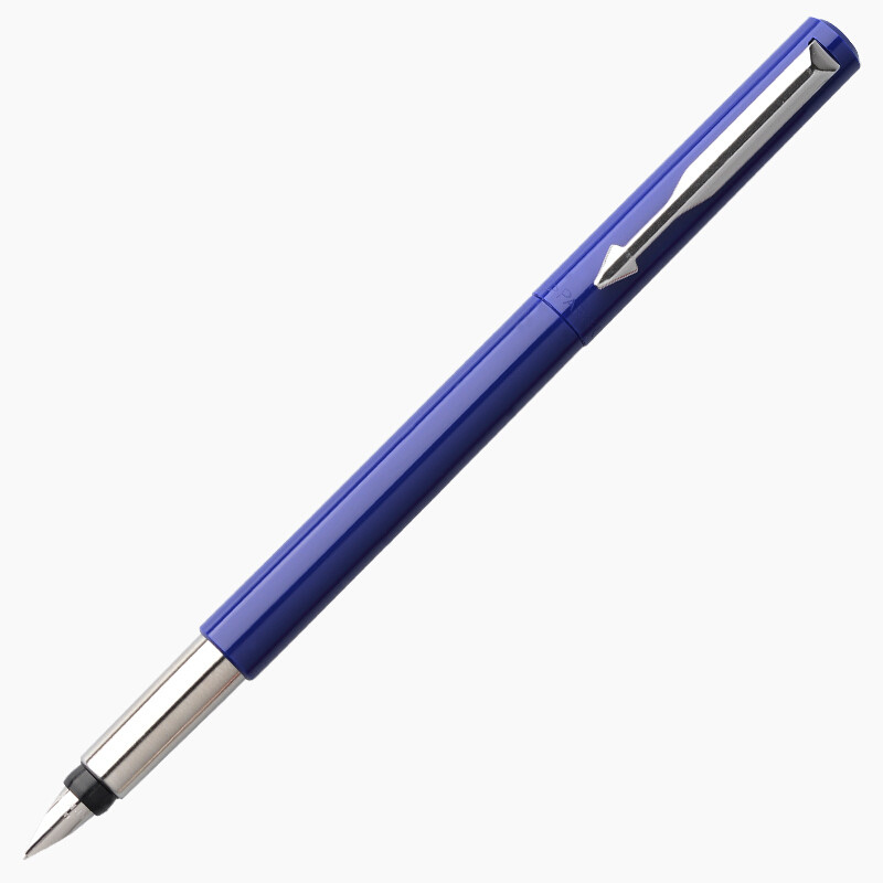 PARKER派克 美国进口 威雅胶杆墨水笔 男女商务签字笔办公礼品笔礼盒0.5mm 1支 蓝色胶杆