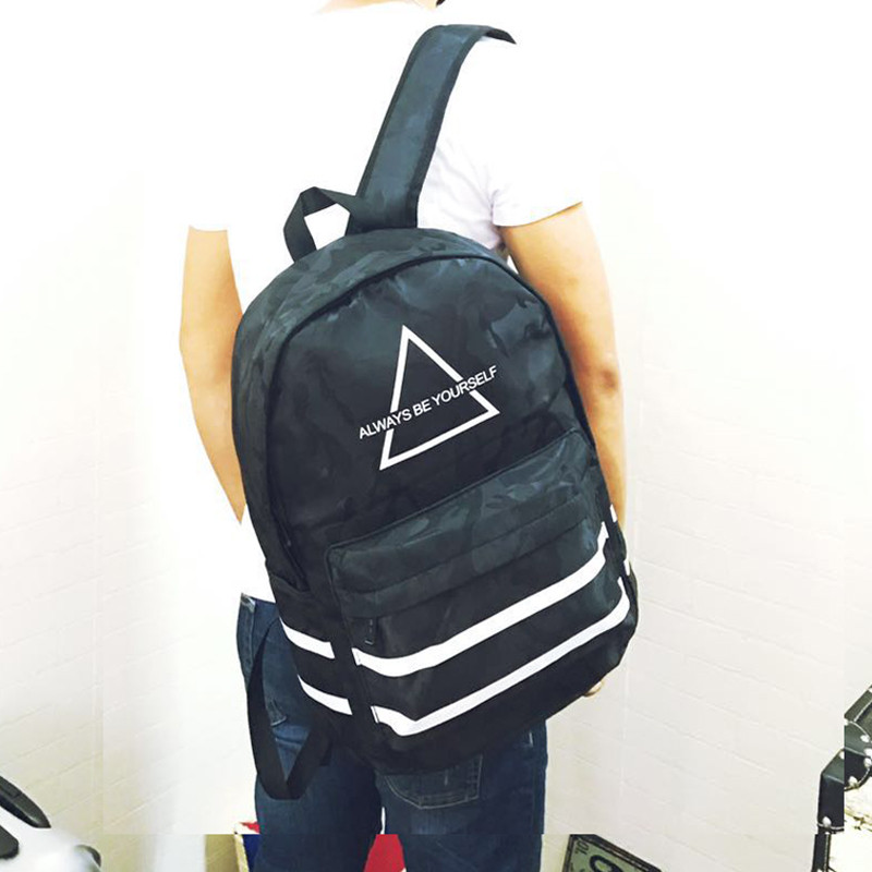 名居士青年港风书包男时尚潮流街头校园韩版日