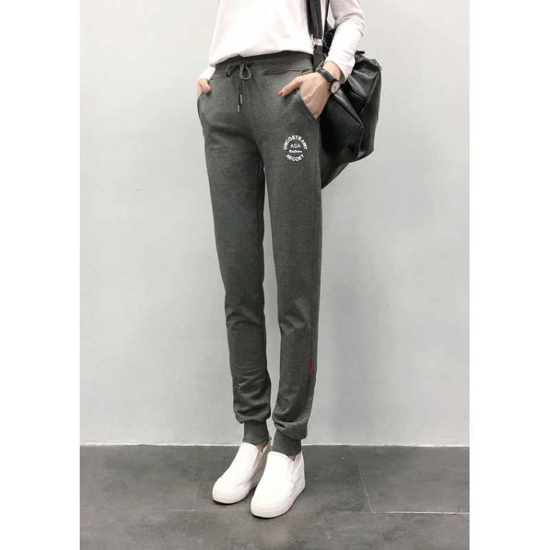 622款秋冬季加长裤女高个子超长运动裤加绒长