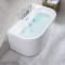 浴缸独立无缝一体酒店老年人别墅环保欧式功能下水软管排水器卫生 &asymp1.1m 五件套浴缸
