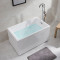 卫生家用无缝浴缸洗澡盆简装个性磨砂环保浴室简约环保水浴靠墙简