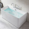 一体式浴缸嵌入式独立式靠枕洗手间水阀卫浴欧式洗澡盆保温小户型
