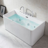 一体式浴缸嵌入式独立式靠枕洗手间水阀卫浴欧式洗澡盆保温小户型 &asymp1.7M 豪华冲浪配置(五件套)