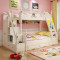 优漫佳 儿童床实木高低床上下床儿童家具家装节美式欧式子母床双层床 1.35*1.9米高低床+梯柜