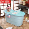 泡澡桶洗澡桶超大号儿童浴桶加厚浴盆家用塑料沐浴桶 粉红色