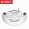 三角形扇形浴缸亚克力独立式双人冲浪按摩恒温加热浴盆1.1-1.6米 &asymp1.2m (带玻璃)空缸配置