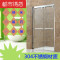 定制淋浴房一字形型304不锈钢整体浴室隔断玻璃门推拉一体式浴屏L形(一定两移)8mm 一字形(两固两移)