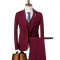 丹杰仕秋季西服套装男士西装三件套韩版刺绣3纯色A348-TZ06-p190 2XL 酒红色