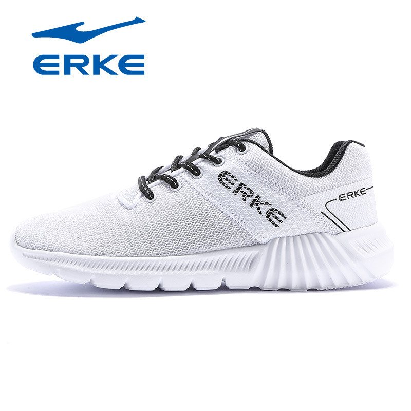 鸿星尔克（erke）时尚男女跑鞋情侣款跑步鞋运动鞋12118203065 正白【女款】 39码
