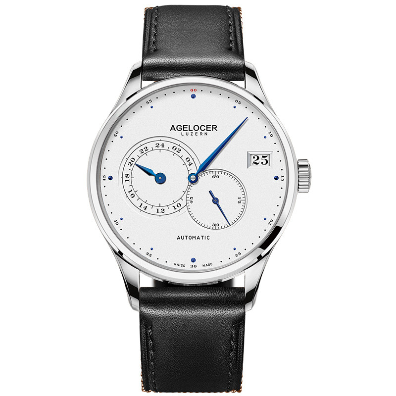 瑞士艾戈勒（agelocer）新款忒弥斯系列瑞士原装进口男士手表全自动皮带男表防水机械表 瑞士表 独特男表 5101A1