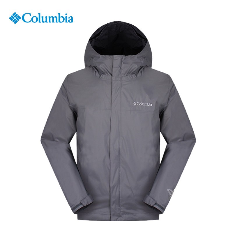Columbia/哥伦比亚户外18春夏新品男款可收纳防水冲锋衣RE1001 卡其色053 S