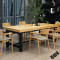 创意新款美式loft餐桌椅组合简约现代实木桌长桌餐厅饭桌原木桌子200*80*75厚度5c 140*70*75厚度5cm