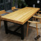 创意新款美式loft餐桌椅组合简约现代实木桌长桌餐厅饭桌原木桌子200*80*75厚度5c 180*80*75厚度5cm