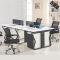 创意新款职员办公桌简约现代桌椅组合电脑四人位4屏风工作6工位办公室家具品质保证(三色可选)_7 双人位+柜椅